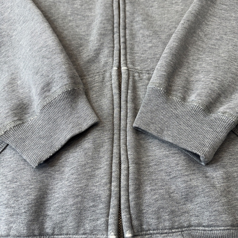 Abercrombie Kids Large Gray Full Zip Hoodie Sweatshirt Applique Logo 92 Patch - Picture 10 of 15